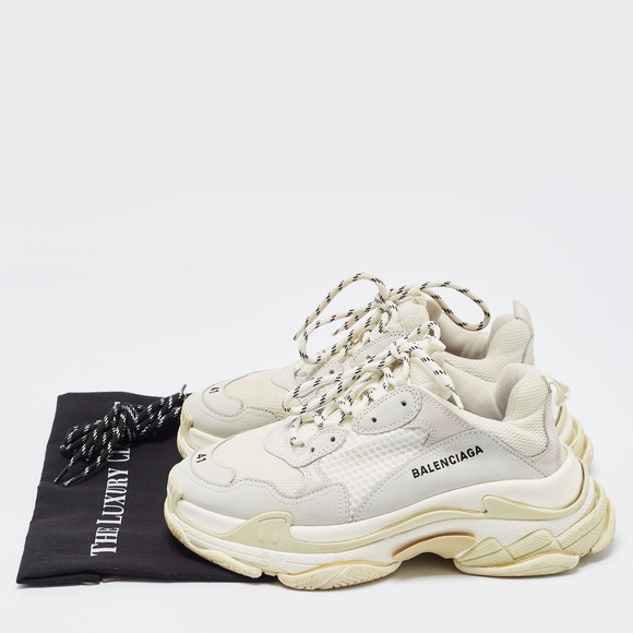 Balenciaga Tricolor Mesh and Leather Triple S Sneakers Size 41 - Picture 8 of 8